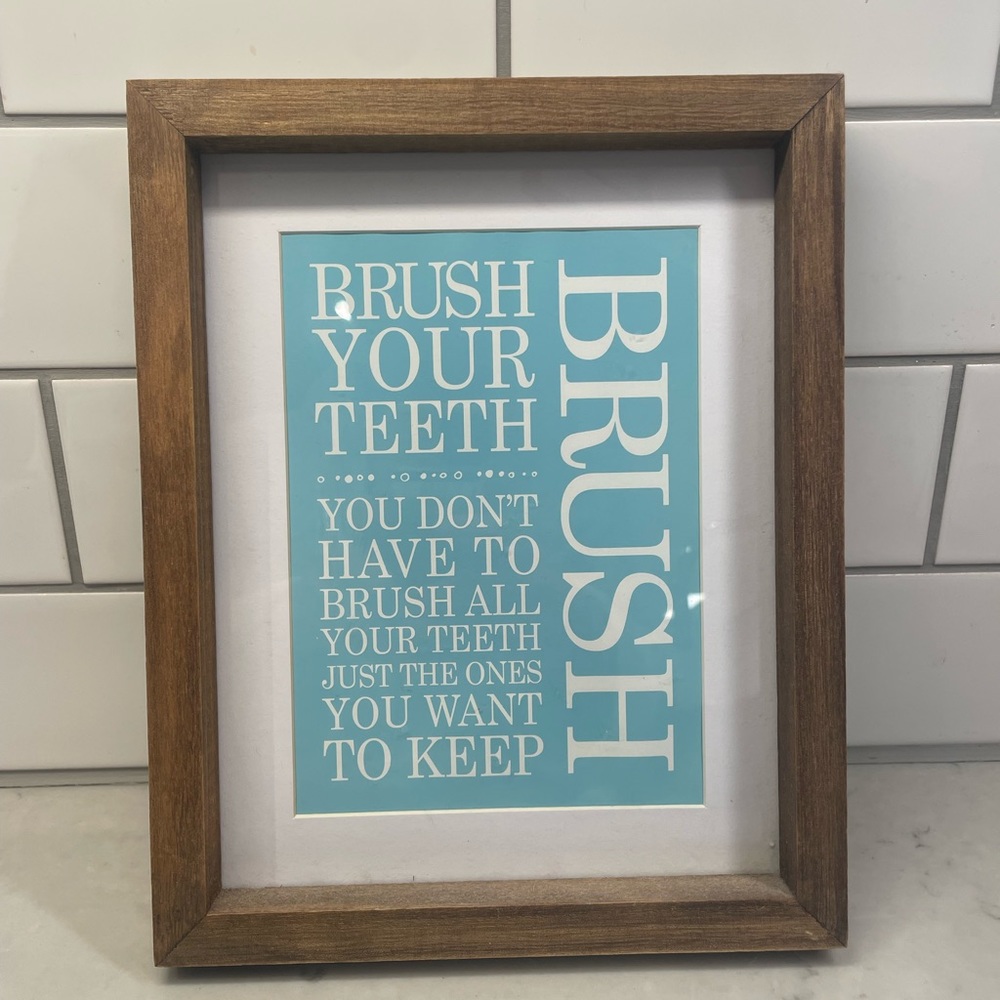 Stratton Home Decor “Brush” Framed Wall Art